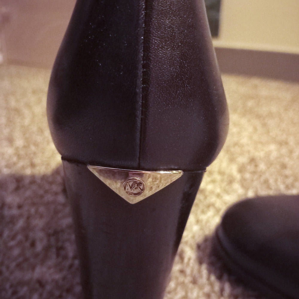 Michael Kors Black Heeled Boots - Picture 2 of 2
